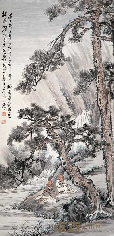 吴观岱 松风泉韵图 轴 137.5×67.3cm